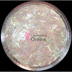 Decor pentru unghii 8g SU46 paiete lungi Alb cu Reflexii